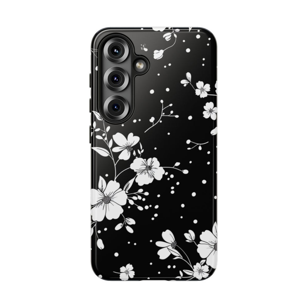 Zwart-Wit Bloemenpatroon