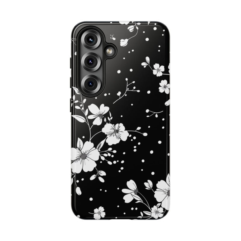 Zwart-Wit Bloemenpatroon