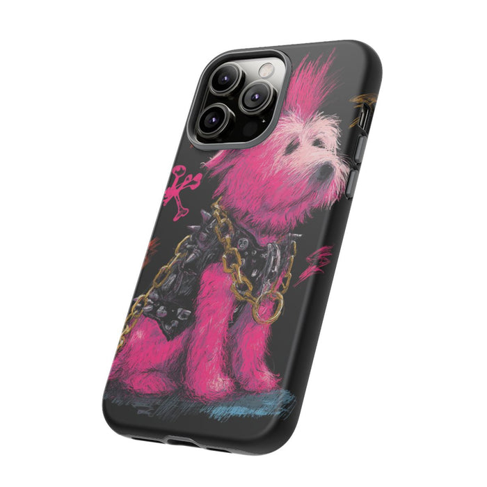 Roze Punkhond met Hanenkam Illustratie