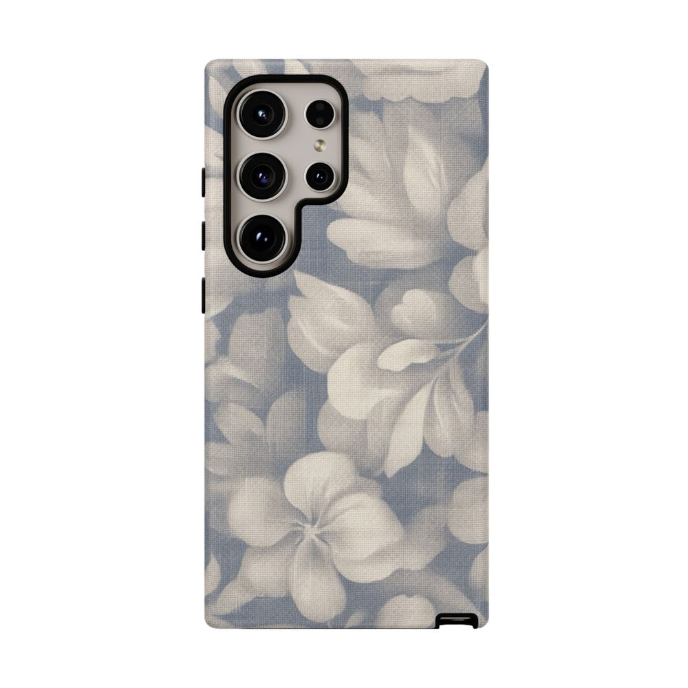Vintage Bloemenpatroon in Blauw en Beige