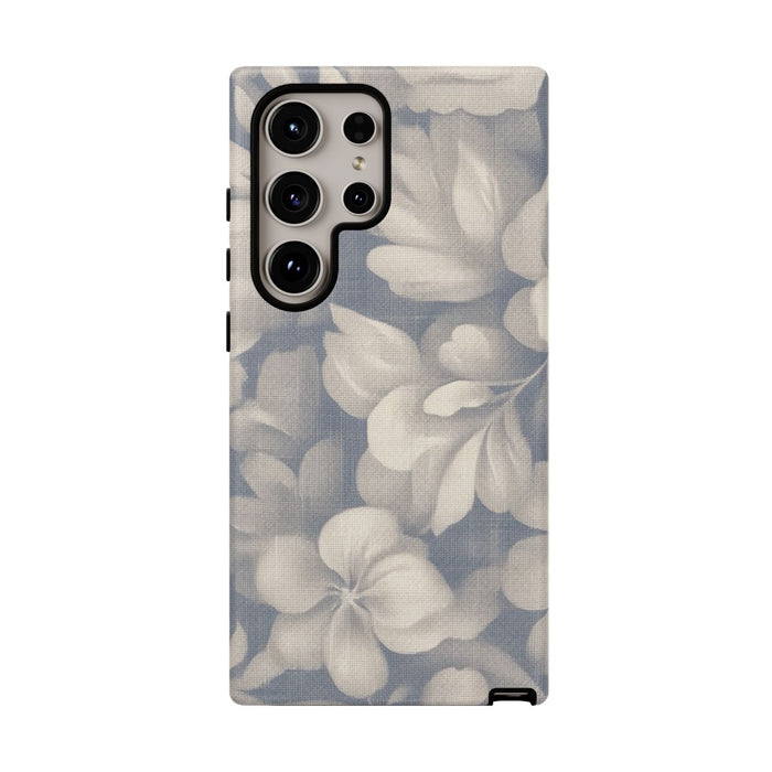 Vintage Bloemenpatroon in Blauw en Beige