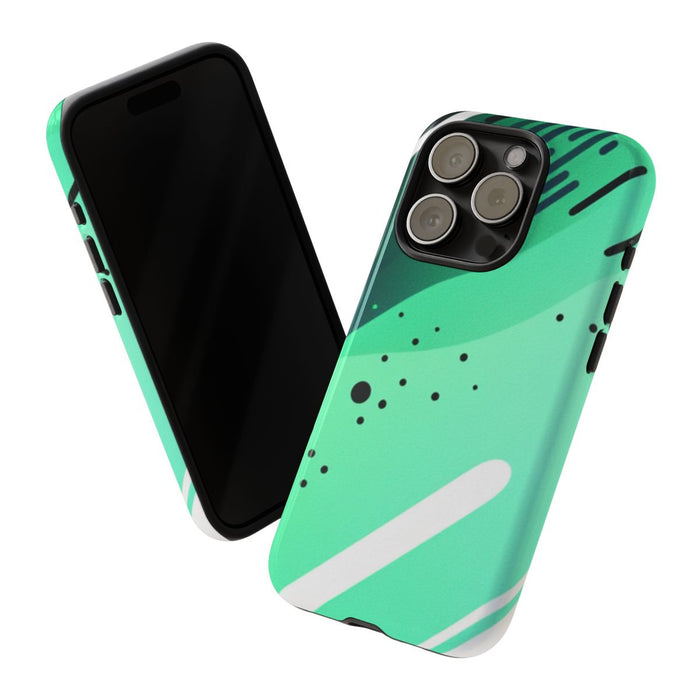 Geometrisch Groen-Zwart Abstract Patroon