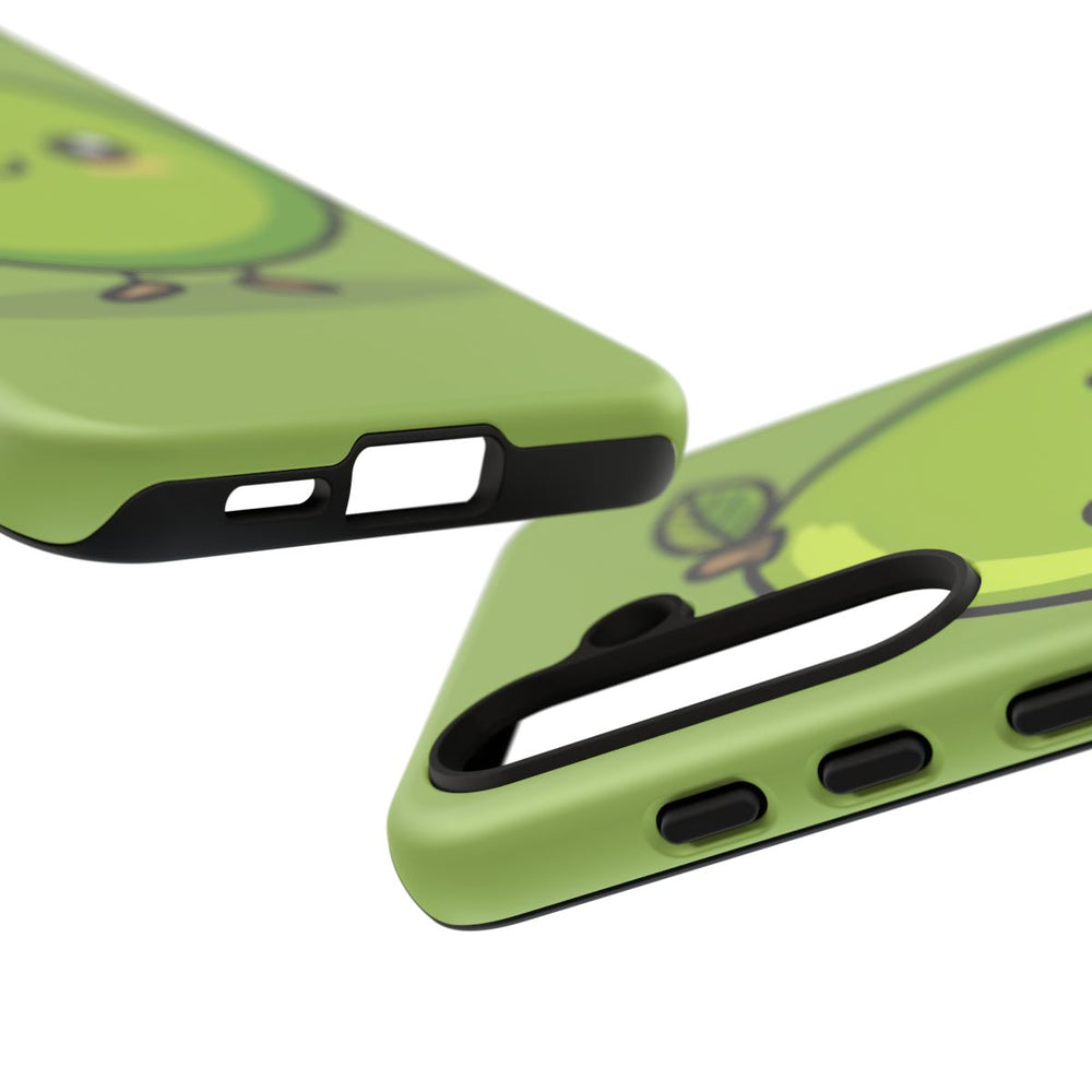 Schattige Groene Avocado in Cartoonstijl