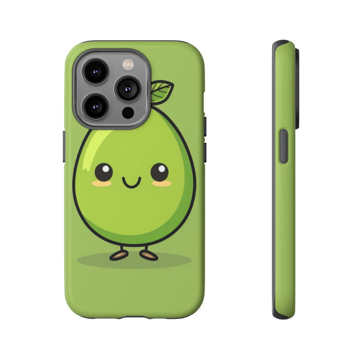 Schattige Groene Avocado in Cartoonstijl