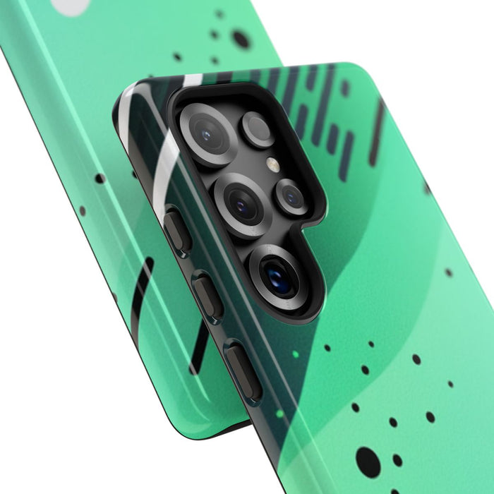 Geometrisch Groen-Zwart Abstract Patroon