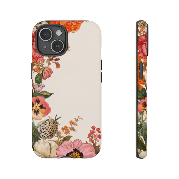 Vintage Botanische Bloemenrand