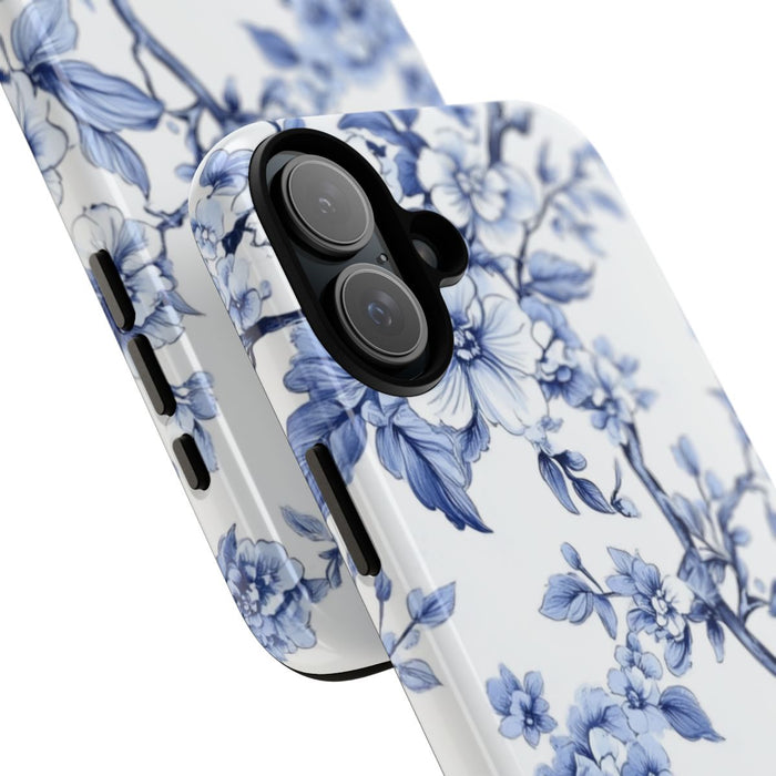 Blauw Vintage Bloemenpatroon