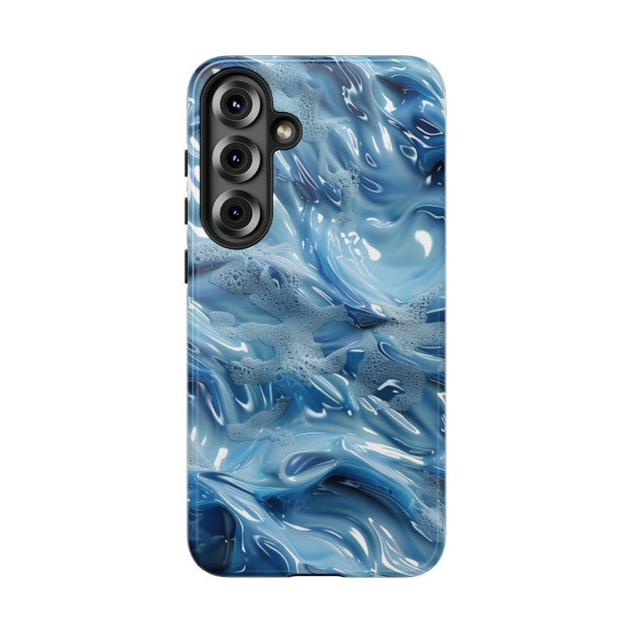 Blauw Abstract Golvend Patroon