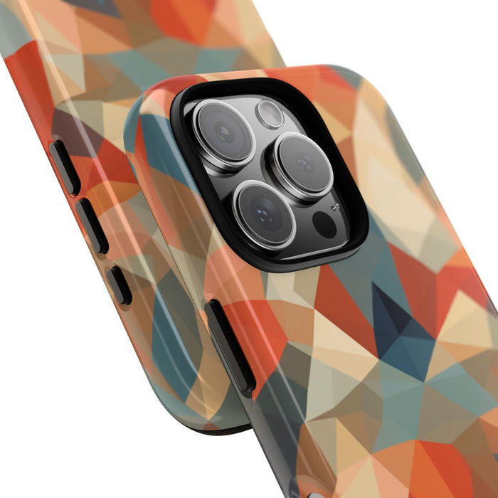 Geometrisch Abstract Patroon in Gedempte Warme Kleuren