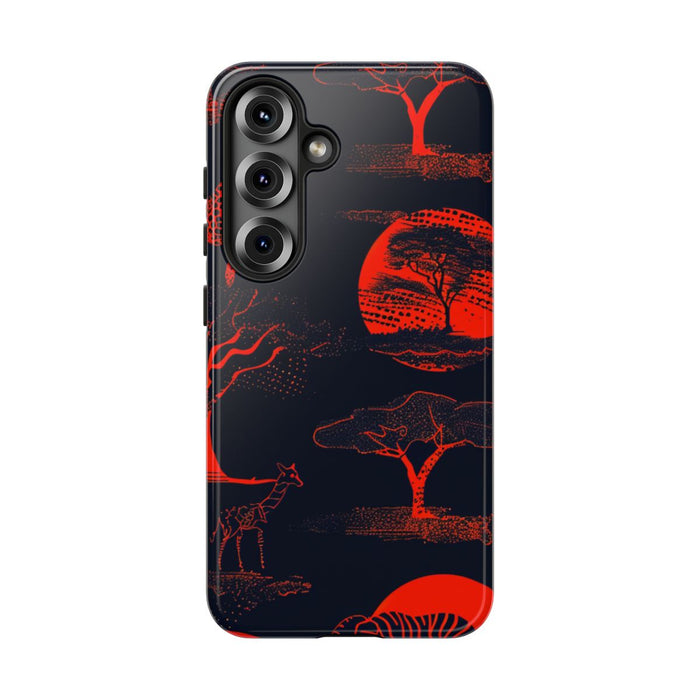 Rood Neon Afrikaans Dierenpatroon