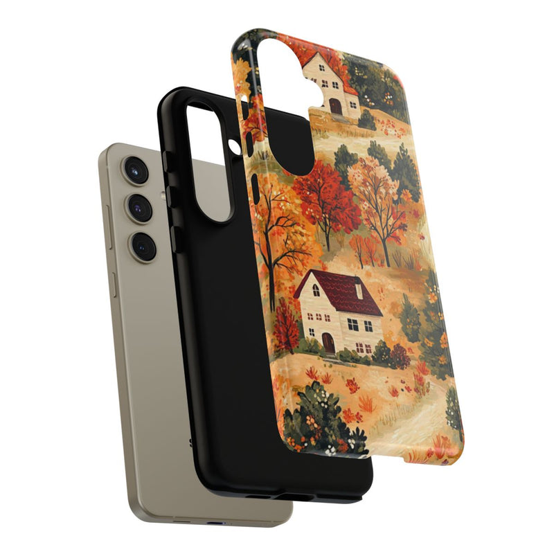 Herfstlandschap met Huizen