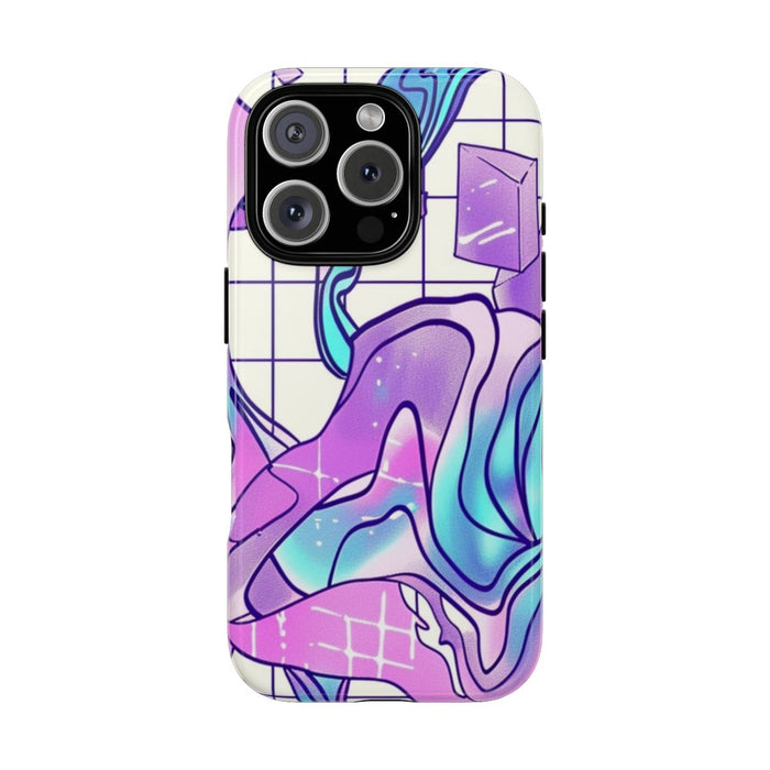 Abstract Kristal Vaporwave Patroon