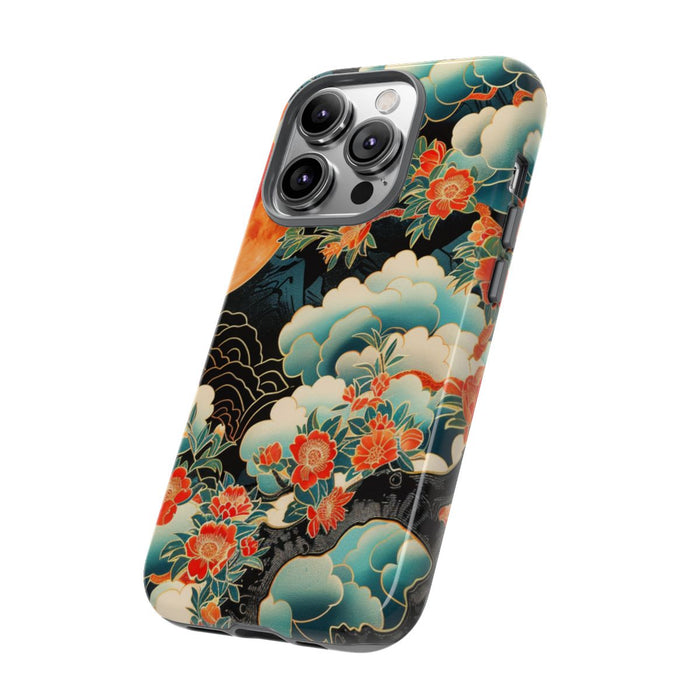 Sfeervolle Bloemrijke Maannacht met Wolken