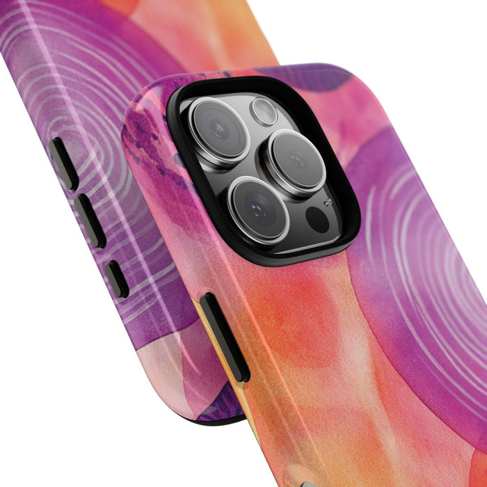 Abstracte Waterverf Cirkels in Warme Kleuren