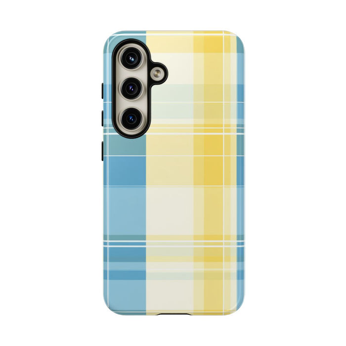 Ocean Blue en Geel Geruit Patroon