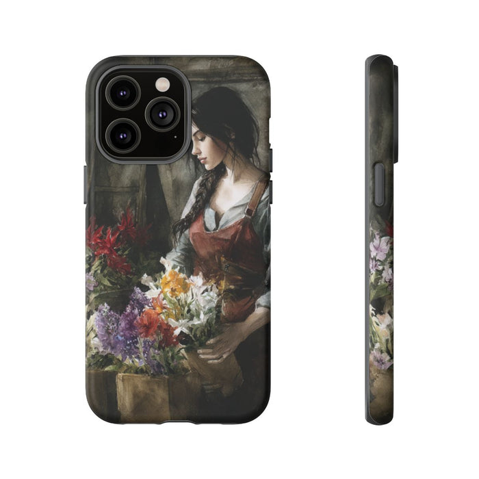 Vrouw Schikt Bloemen