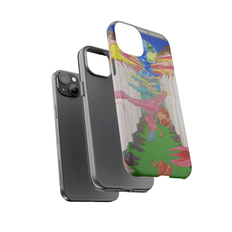 Surrealistische Figuren met Langgerekte Gezichten en Aardemotief