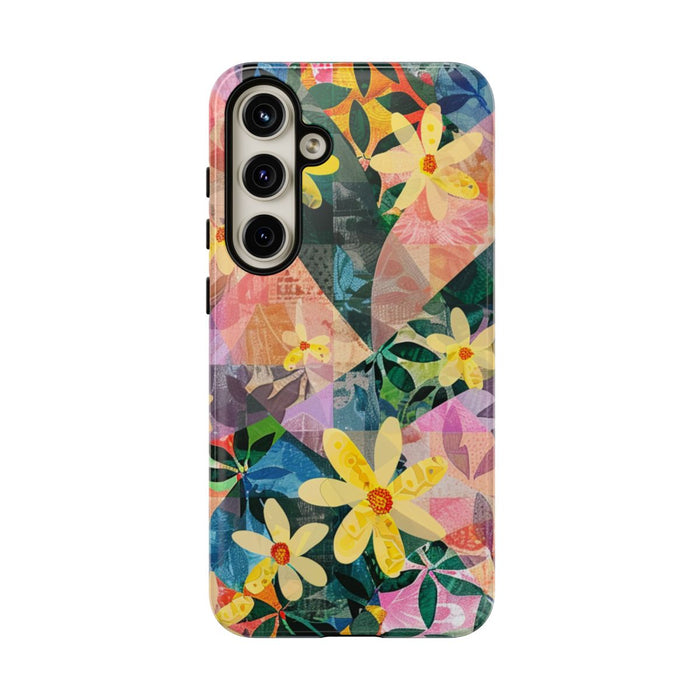 Abstract Bloemmotief met Geometrisch Patroon