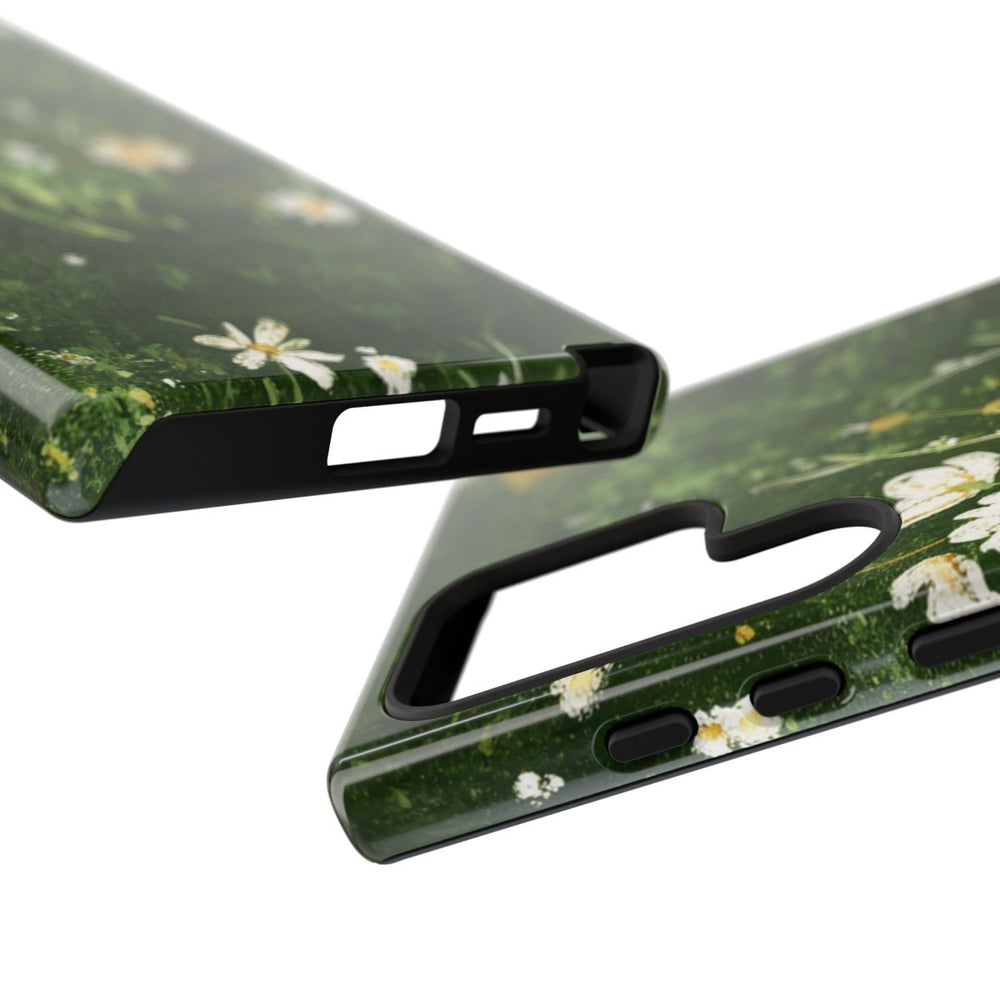 Groene Weide met Witte Bloemen
