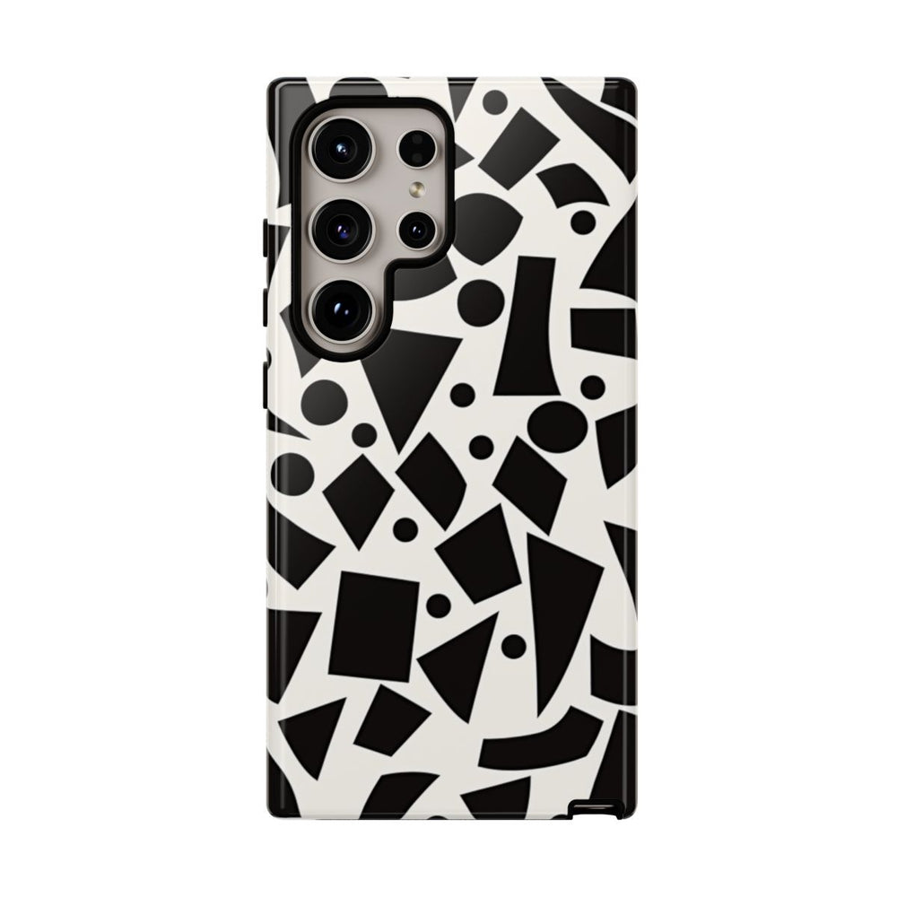 Zwart-Wit Geometrisch Abstract Patroon