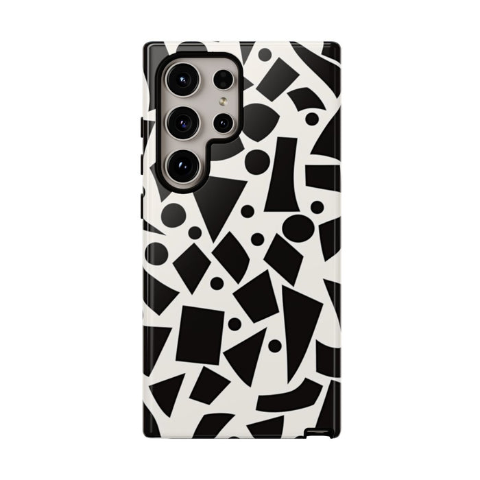 Zwart-Wit Geometrisch Abstract Patroon