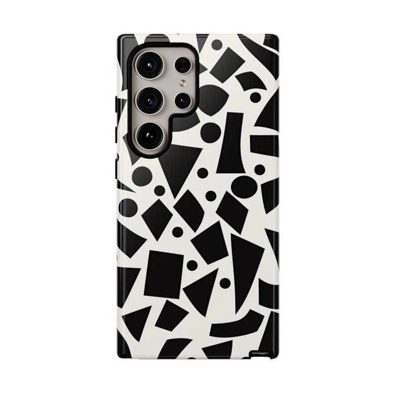 Zwart-Wit Geometrisch Abstract Patroon