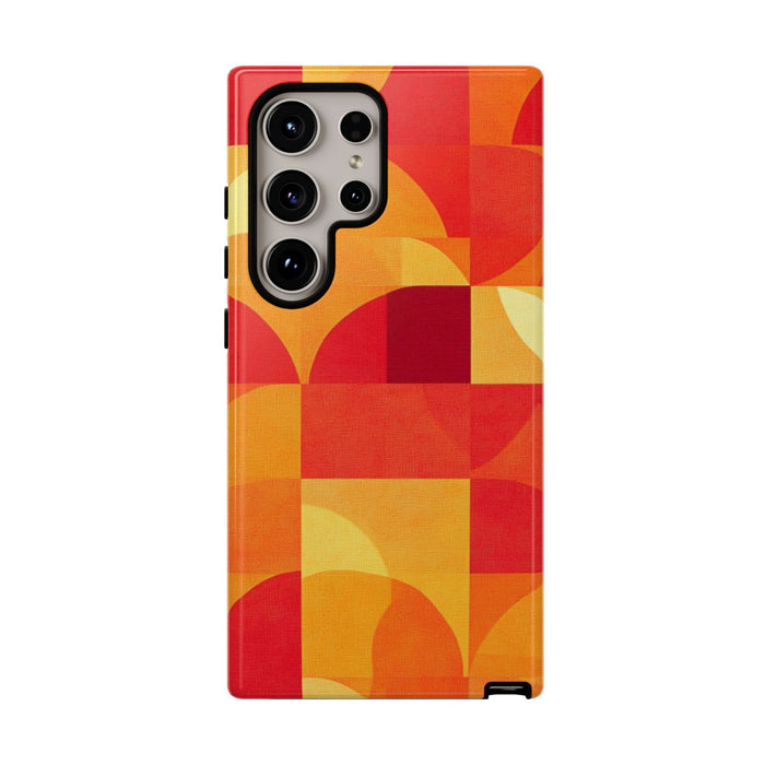 Geometrisch Rood- en Oranje-Patroon