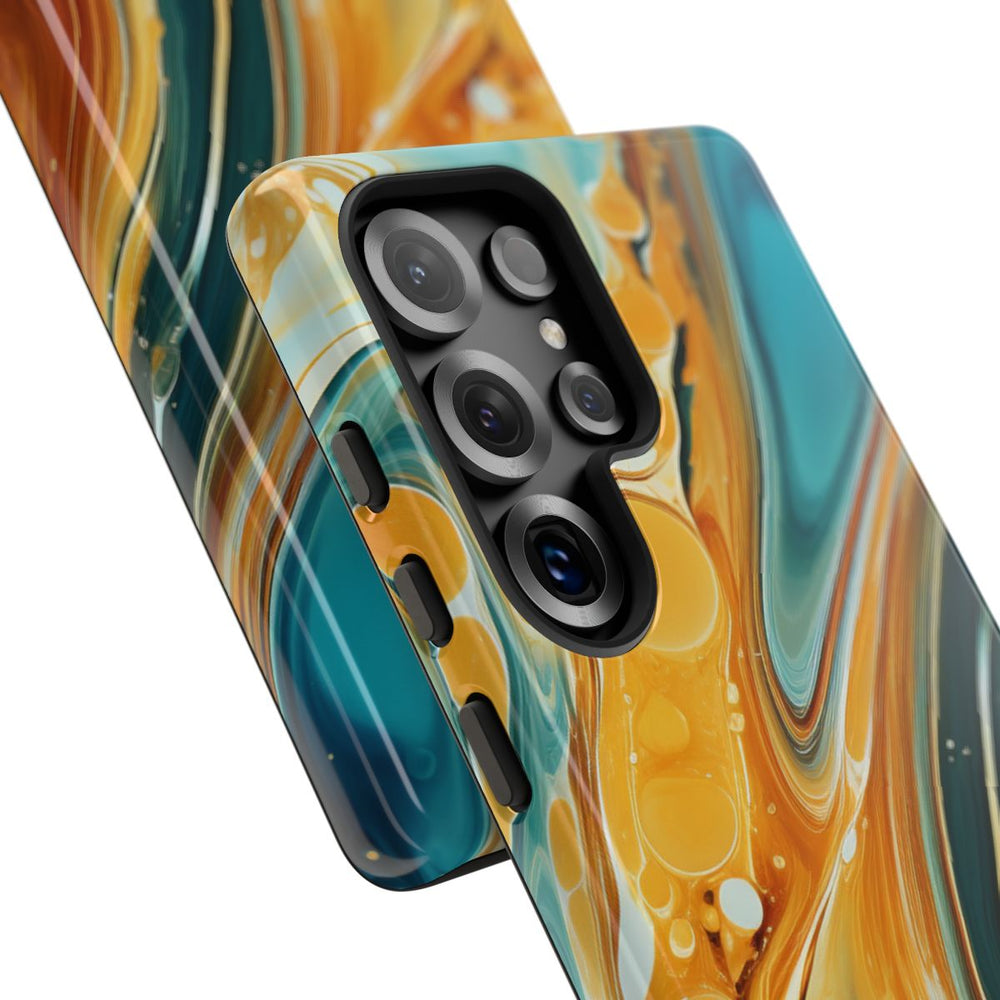 Turquoise en Honing Swirl Epoxy Patroon