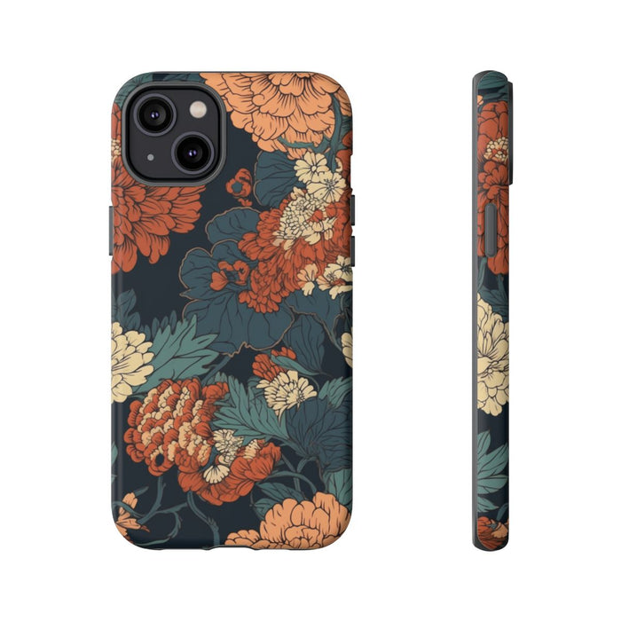Vintage Bloemenpatroon in Warme Kleuren