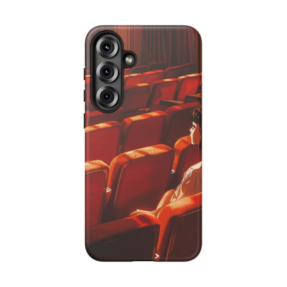 Meisje Alleen in Rood Theater
