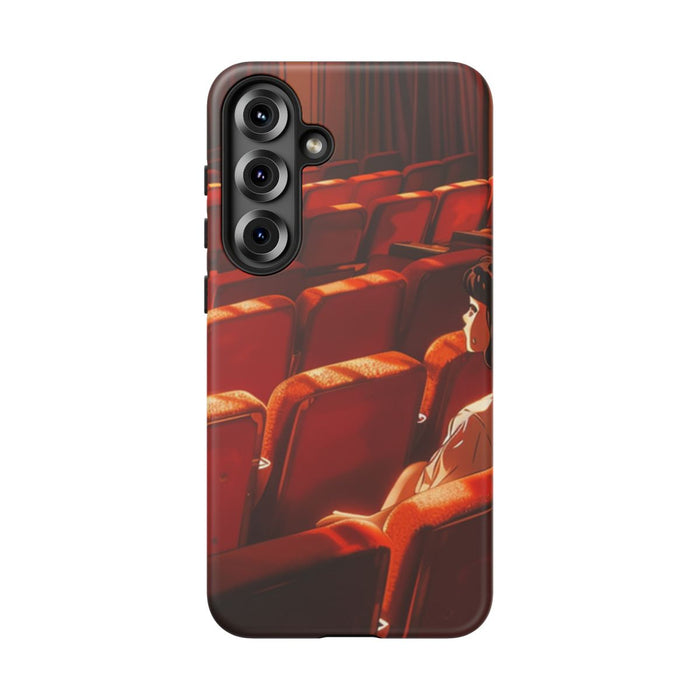 Meisje Alleen in Rood Theater