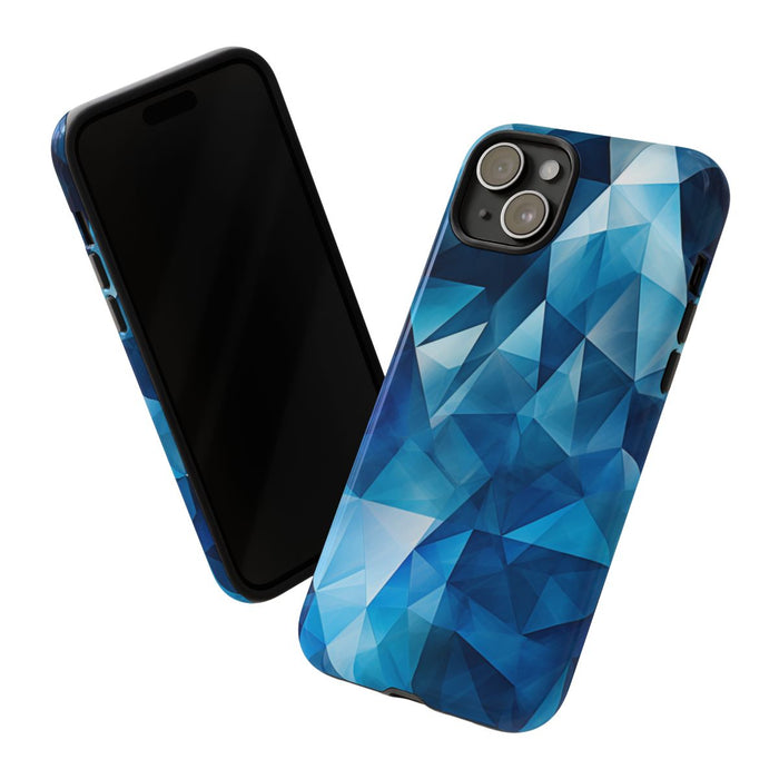 Blauw Geometrisch Driehoekenpatroon