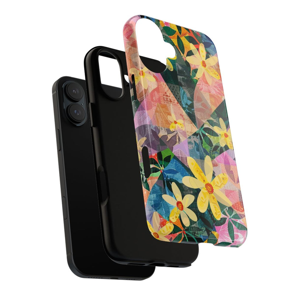 Abstract Bloemmotief met Geometrisch Patroon