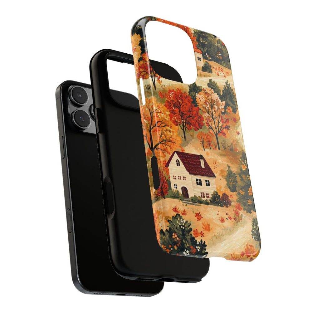 Herfstlandschap met Huizen