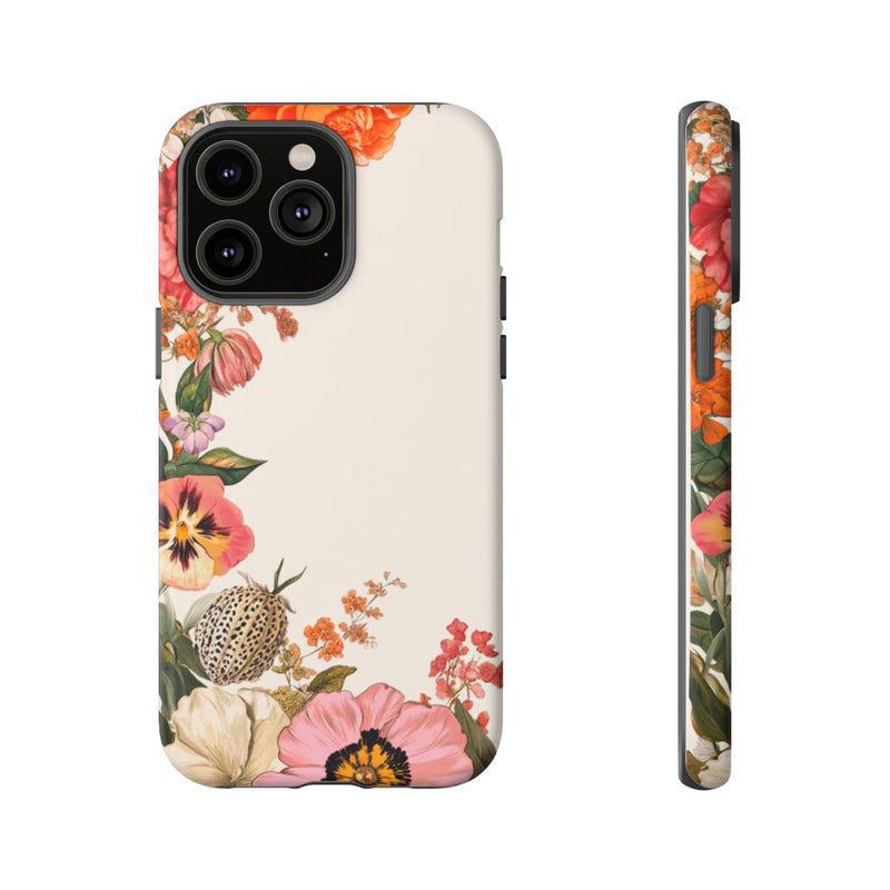 Vintage Botanische Bloemenrand