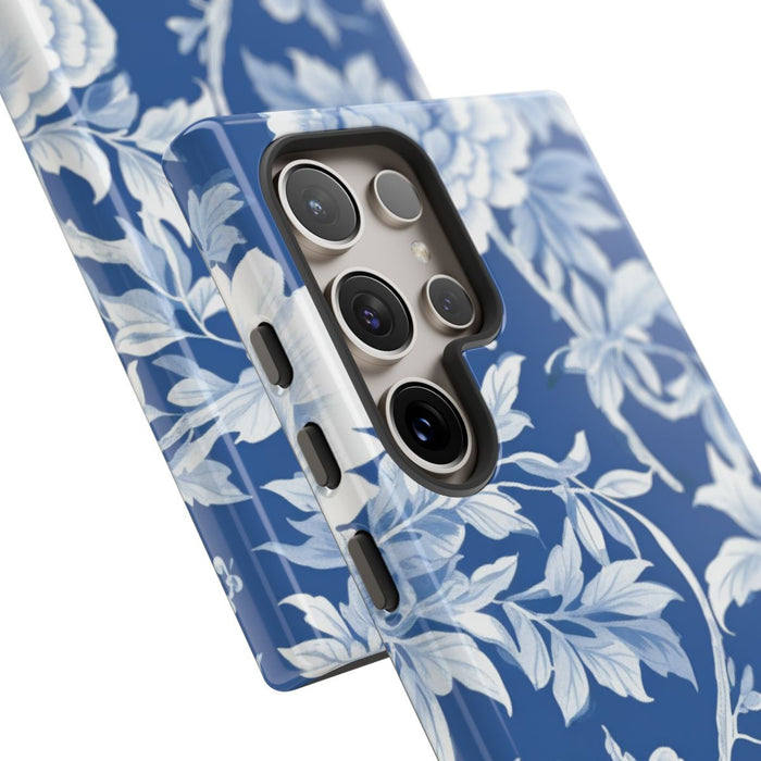 Blauw-Wit Bloemenpatroon