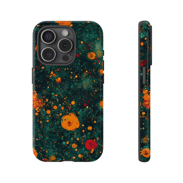 Abstracte Oranje en Teal Bellenpatroon