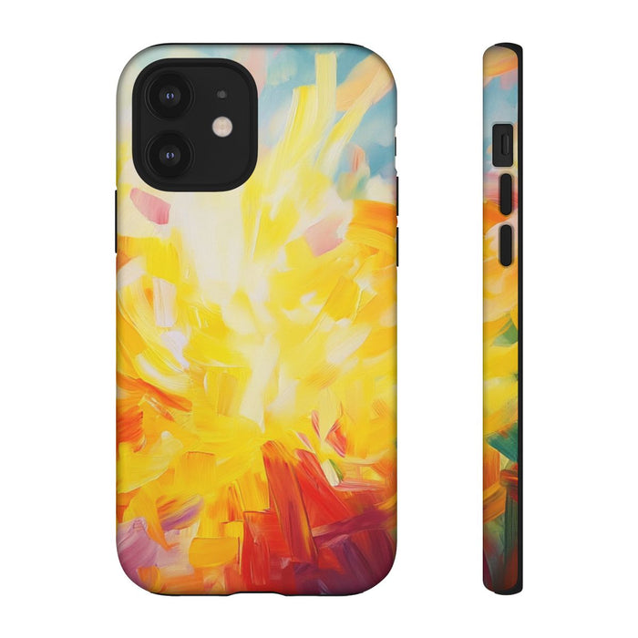 Abstracte Zonnestralen met Penseelstreken