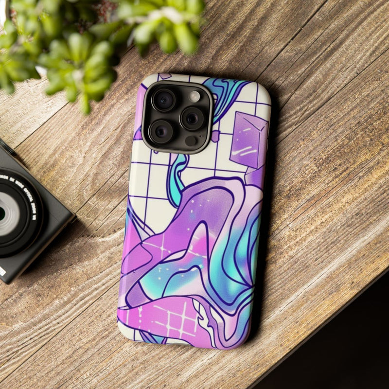 Abstract Kristal Vaporwave Patroon