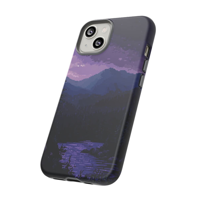 Pixel Art Boslandschap bij Maanlicht