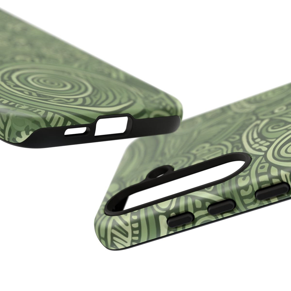 Abstract Groen Tribal Doodle Patroon