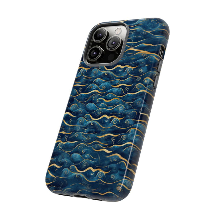 Blauw-Gouden Golfpatroon