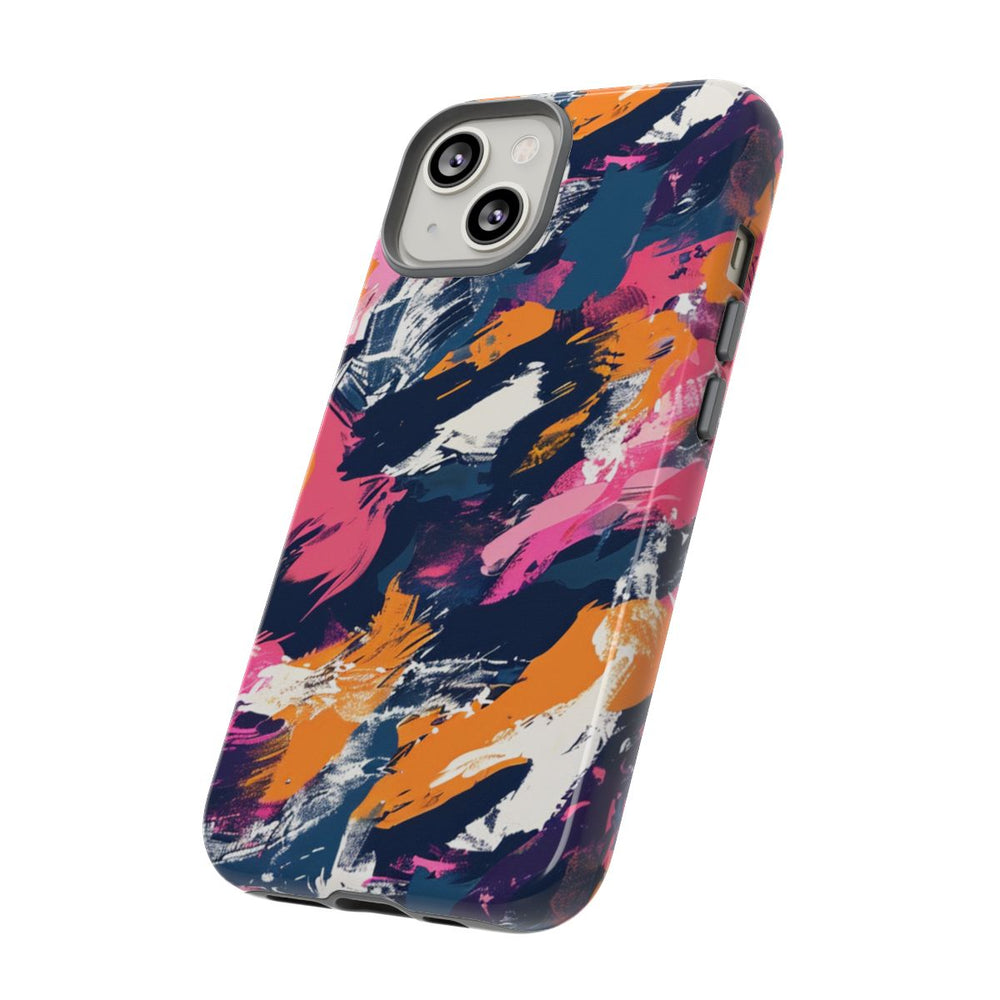 Kleurrijk Abstract Penseelstrepenpatroon