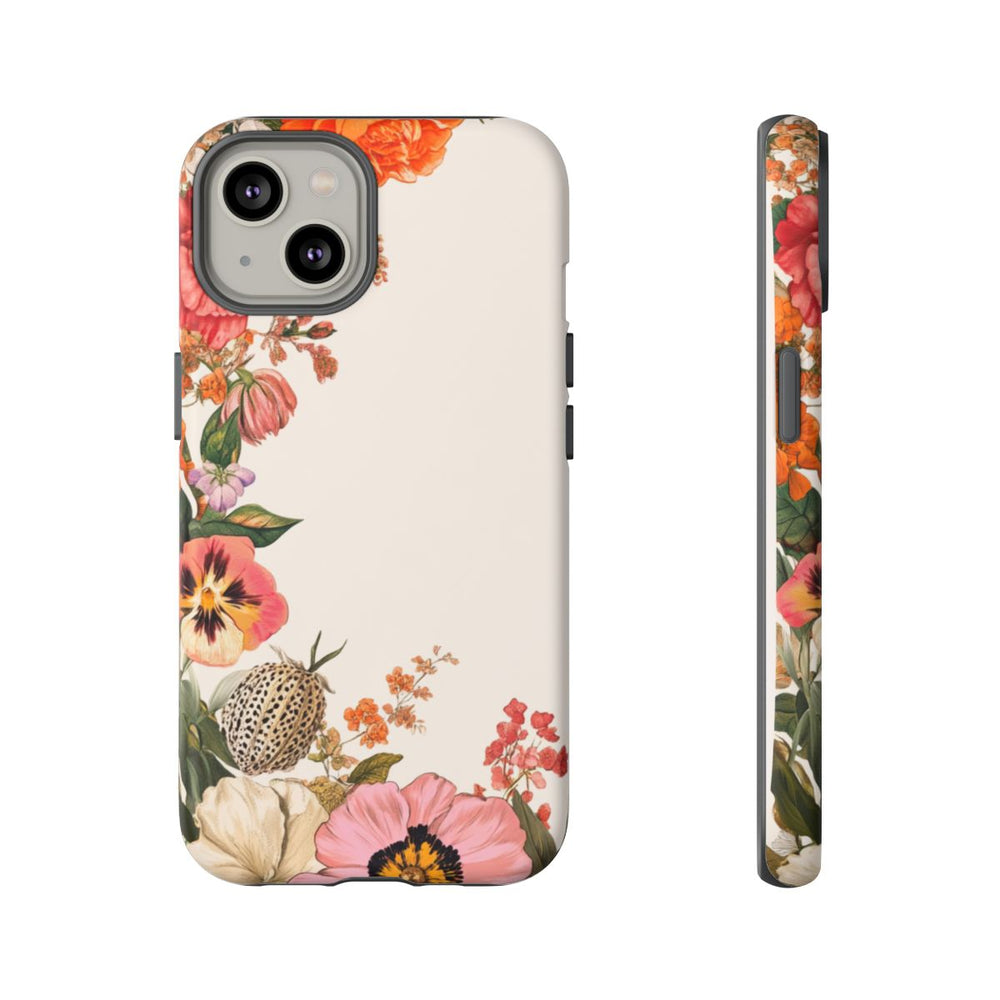 Vintage Botanische Bloemenrand