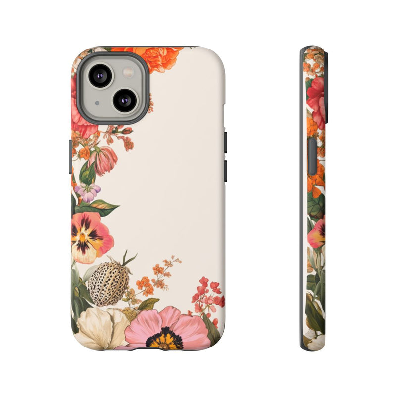 Vintage Botanische Bloemenrand