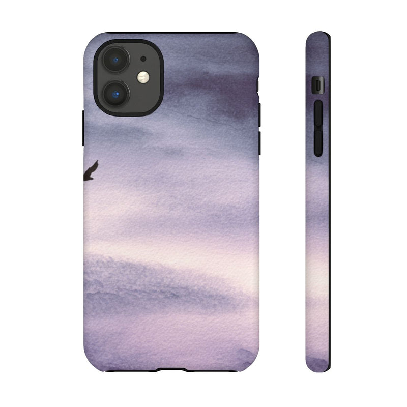 Eenzame Vogel in Paarse Lucht