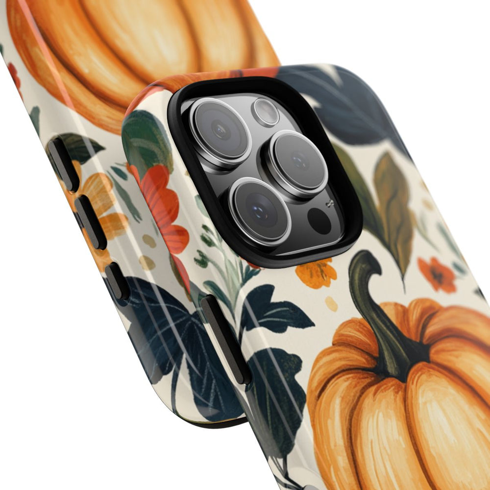 Herfst Pompoen en Bloemenpatroon