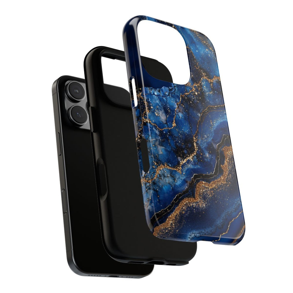 Blauw-Goud Geodepatroon