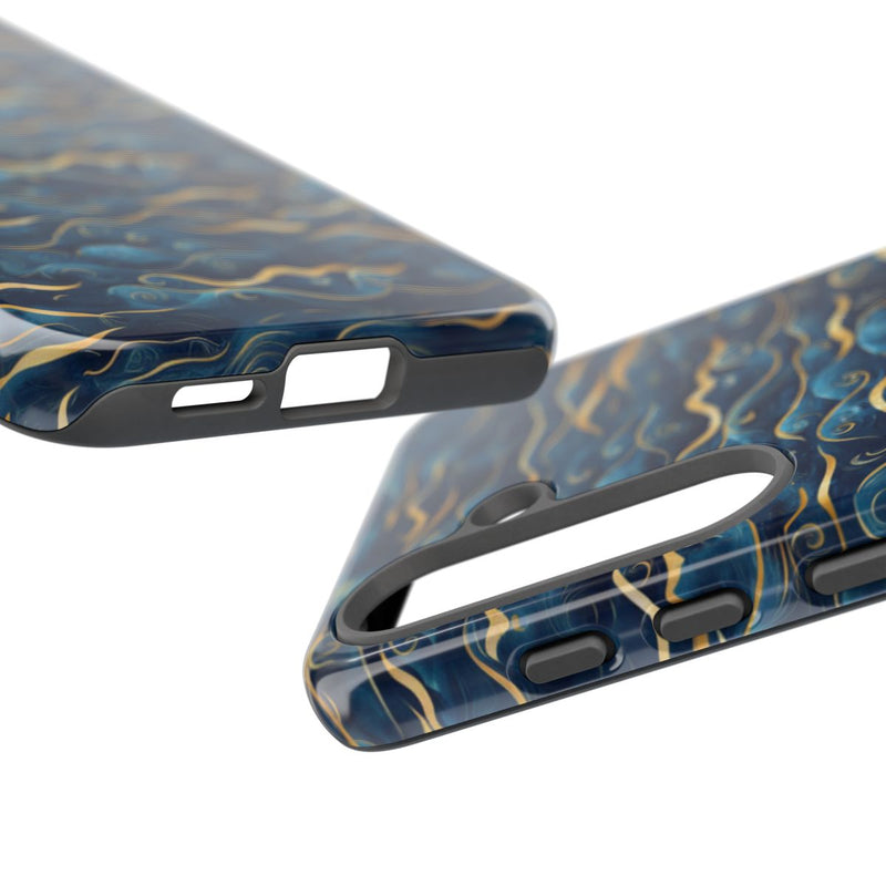 Blauw-Gouden Golfpatroon
