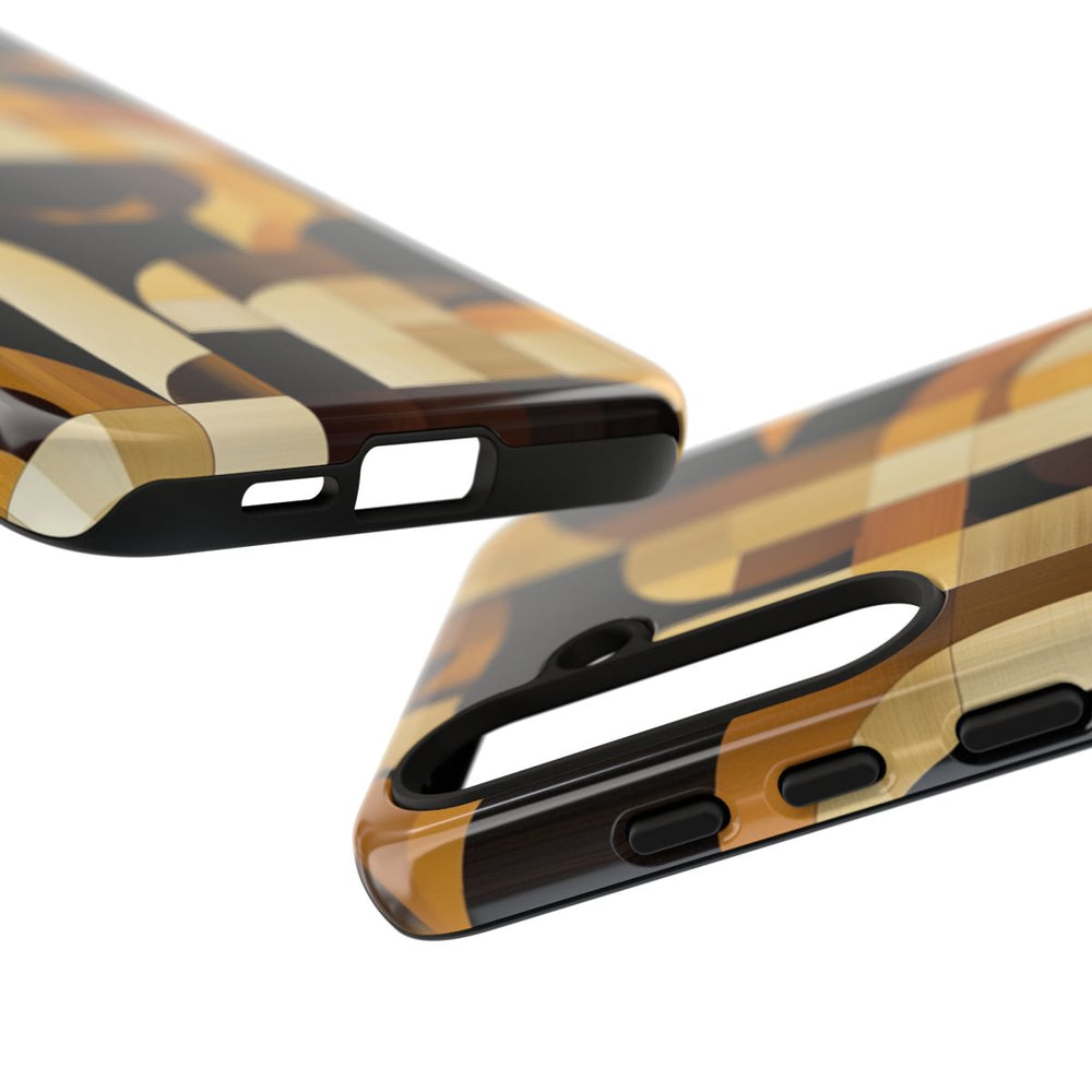 Geometrisch Bruin-Goud Art Deco Patroon